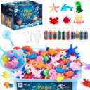 TMOL Magic Water Elf Toy Kit, Aqua Fairy Water Gel Kit for Kids with 10 Magic Gel & 6 Molds,Make Your Own Water Pets & Squishy Toys, Craft Kits for Kids Ages 8 9 10 Years Old (Blue)