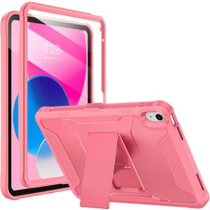 Soke Case for iPad (A16) 11th Generation 11-inch 2025, iPad 10th Generation 10.9-inch 2022, with Built-in Screen Protector and Kickstand, Rugged Full Body Protective Cover - Watermelon