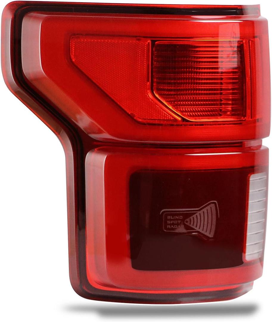 LED Tail Light Compatible With Ford F150 F-150 2018 2019 2020 W/Blind Spot Left Driver Side Taillights Taillamps Brakelights Replace Part Number:KL3Z13405B