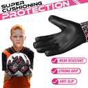 BEAST RAGE Goalkeeper Gloves for Boys Kids Youth Football Keeping Soccer Goalie Gloves with Strong Grip for Ball Receiver,Wrist Support 4MM Latex Palm (Size 3 - fit for 5 to 6 Years Old, Pink)