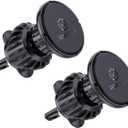 WixGear [2 Pack Universal Air Vent Magnetic Phone Holder for Car, Phone Mount for Car for Cell Phones and Mini Tablets (New Upgraded Vent Locks)