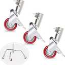 Neewer Pack of 3 Professional Swivel Caster Wheels Set with 75mm Diameter, Durable Metal Construction with Rubber Base ONLY Compatible with Neewer Photography C Stand for Studio Video Shooting