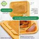 GREENER CHEF 18 Inch Extra Large Organic Turkey Carving Board with Lifetime Replacements - XL Wooden Butcher Block Meat Cutting Board with Pour Spout - Thanksgiving Cooking Essentials