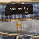 GINGTTO Men's Denim Shorts Skinny Stretch Short Jeans (Blue, 38)