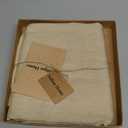 Solino Home Linen Tablecloth 60 x 108 Inch - 100% Pure Linen Champagne Beige Table Cloth for Rectangular Tables - Athena, Machine Washable Cloth Tablecloth for Summer
