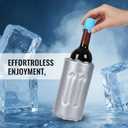 Wine Bottle Cooler Sleeve, Reusable Ice Wine Chiller for 750ml Bottles, Flexible Gel Ice Pack, Keep Wine Cold for Travel, Picnic Party