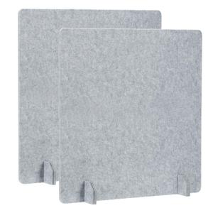 PATIKIL Desk Dividers 24" x 24", 1 Pack Desk Privacy Panel Freestanding Noise Reducing Partition Acoustic Panel with 4Pcs Support Feet for Testing Office Home Library, Cement Gray Style C