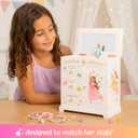 Giggle & Honey Princess Musical Jewelry Box for Girls Kids Music Box with Drawers, Fairytale Gifts for Girls Birthday, Princess Jewelry Boxes for Ages 3-10