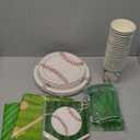 Baseball Birthday Party Pack, Dinnerware Set and Banner (Serves 24, 170 Pieces)