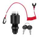 5005801 Boat Ignition Switch with 2 Keys and Safety Lanyard Assembly Compatible with OMC Johnson Evinrude 40-200HP Outboard Motors Replace# 175974