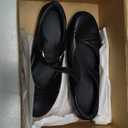 Athlefit Mary Jane Flats for Women Dressy Ballet Flats Shoes Comfortable Round Toe Buckle Work Flat Shoes (8.5, Black)