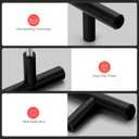 homdiy 10 Pack Solid Cabinet Knobs Black Dresser Knobs Single Hole Drawer Knobs Black Kitchen Hardware for Dresser Drawer