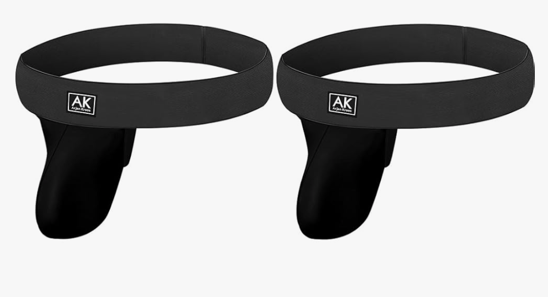 Arjen Kroos Men's Jock Strap-Free Back Thong Underwear 2 Pack Dual Pouch Modal Athletic Supporter XL