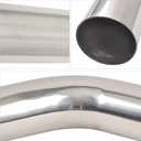 3.5 Inch 45 Degree DIY Custom Mandrel Exhaust Pipe Tube Pipe, T304 Stainless Steel, Universal Fit, 20.5 Inch End to End Length, 3.5'' OD Mandrel Bend Pipe