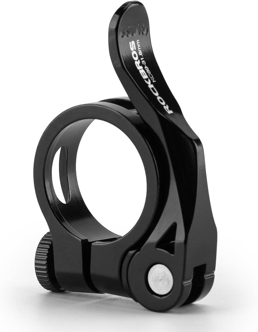 ROCKBROS Aluminum Bike Seat Post Clamp - 31.8/34.9mm Quick Release for 27.2-31.8mm Seat Tubes
