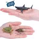 36PCS Sea Animal Toys with Shark, Whale, Octopus & Other Ocean Animal FigurinesToys for Kids, Ocean Theme Cake Toppers Party Favors Birthday Gift for Boys Girls