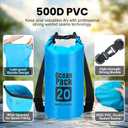 Waterproof Dry Bag Roll Top Dry Storage Bag Backpack for Women & Men, Perfect for Kayaking, Boating, Swimming, Camping, Hiking, Backpacking & Beach (20L)