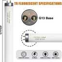 Konideke 30 Pack F32T8/841 32W 48 Inch T8 Fluorescent Light Bulbs, T8 4 Foot Fluorescent Tubes, 4100K Cool White, 2850 Lumens, G13 Medium Bi-Pin Base