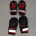 FISHOAKY Dog Shoes for Large Dogs, 360°Anti Slip Medium Dog Boots & Paw Protectors Winter Snowy, Waterproof 4Pcs Dog Booties with Reflective Strips (Size 8: 2.95''x3.46''(W*L), Red)