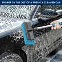 DSV Standard Car Wash Brush with 50'' Long Handle, Car Cleaning Brush with Hose Attachment, Car Brushes for Washing 10'' Soft Bristles for Scratch-Free Cleaning Auto, Truck, Boat, Floor and More