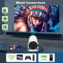 Mini Projector, HY300 PRO Portable Projector, Support 4K 1080P with Dual-Band WIFI6 5G Wireless 5.0 Bluetooth Android 11, 180 Rotatable, Auto Keystone Correction, 35"-130" Screen Video Projector