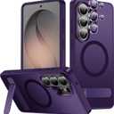 LEKEVO Cobalt Violet for Samsung Galaxy S26 Ultra Case with Stand, Compatible with MagSafe, Camera Lens Protector, Translucent Matte Slim Silicone Shockproof Phone Cove, Purple