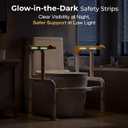 Toilet Safety Rails for Elderly & Disabled with Glow-in-the-Dark Handles, 450 lbs Heavy-Duty Frame, Flip-Up Arms, Dual Lock (Suction & Clamp), Adjustable No-Wobble Support, Yellow