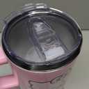 Silver Buffalo Sanrio Hello Kitty Waving Double Walled Stainless Steel Tumbler with Handle and Straw, Fits in Standard Cup Holder, 40 Ounces