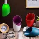 Tuanse 5 Colored Plastic Floor Lampshade 1.65 Inch Floor Lamp Shade Replacement Interchangeable Horseshoe Cover Shade for LED(Dark Colors)