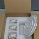 2 Set Bunny Cake Stand Ceramic Cupcake Stand Cute Bunny Cupcake Cake Holder Bunny Cake Plates Bunny Candy Dish Bunny Ceramic Dessert Tray for Party Serving Birthday Gift, White