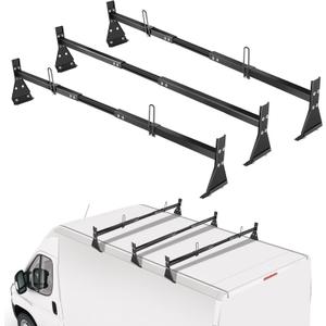 Colinktool Adjustable Van Ladder Roof Racks, Universal Roof Ladder Rack, Fit Chevy Express Fullsize Van 1996-Up,Suitable for Vans with Rain Gutter-3Pack Load Capatity 800LBs