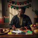 Ctosree 24 Set Happy Kwanzaa Gifts Bulk Ballpoint Pens with Greeting Cards Kwanzaa Ballpoint Pens Bookmark Card and Silicone Bracelet Heritage Holiday Party Favors Goodie Bag Fillers Stuffers