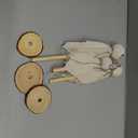 Novelty Place Ghost on Wooden Stand Halloween Decorations Set of 3 Spooky Ghost Cute Fabric Shelf Sitters, Farmhouse Table Centerpiece for Tiered Tray, Mantel, Kitchen & Indoor Halloween Home Decor