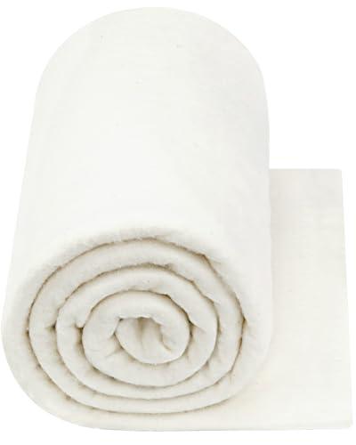 PLANTIONAL Natural Cotton Batting for Quilts: 79-Inch x 91-Inch Light Weight Purely Natural All Season Quilt Batting for Quilts, Craft and Wearable Arts