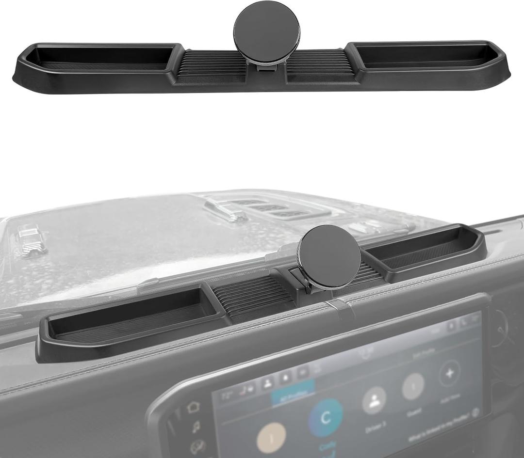 Magnetic Phone Mount for 2024 2025 Jeep Wrangler JL JLU/Gladiator JT Multi-Mount Car Phone Holder Dash Tray System Kit Strong Magnet Dashboard Phone Holder Accessories(Not for 4XE) (Fit 2024+ 4X4)