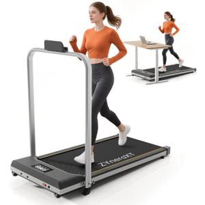 Foldable Walking Pad Treadmill, 2.0HP Motor, LED Display, 220 Lbs Capacity, Ultra-Slim 2-in-1 Design with Remote Control, 0-8% Incline, Quiet Under Desk for Home Office (W3-110-US)