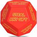 Santa Swap Gift Exchange Dice, Exchange Gifts Christmas Games for Family Party, Christmas Stocking Stuffers White Elephant Gift Swap Dice Game for Teens, Kids, Adults, Families and Holiday