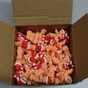 50pcs Miniature Gingerbread Christmas Mini Figurines Decoration Rubber Christmas Figurines Mini Collectible Ornaments Gifts for Home Table Decor Xmas Holiday Party Supplies