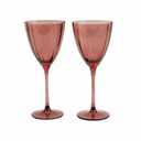 Table Tops Gallery Harvest Bordeaux Waves Wine Glass Set