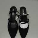 BCTEX COLL Women's Kitten Heel Slingback Closed Pointed Toe Low Stiletto Heels Comfortable Party Wedding Work Dressy Pumps Shoes 6, Black