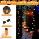 C9 LED Orange Halloween Lights, 25FT Halloween C9 String Lights with 27 Orange LED Bulbs, Hanging Decoration Light for Outdoor Indoor Patio Home Party Garden Yard-Black Wire
