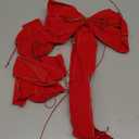 2 Pack Red Christmas Bows Outdoor Decorations,12x20 Large Velvet Wreath Bow with Glitter String Gold Edge for Xmas Tree Topper Home Front Door Decor