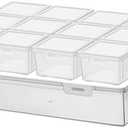 Vidifor 13Pcs Extra Large Bead Storage Container with Hinged Lid, Craft Supply Case, Legos Storage. (1)