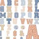 136 Pcs 12 in Extra Large Bulletin Board Letter Classroom Wall Decor Big Alphabet Letter Cutout Sticker Punctuation with Adhesive Dot Colorful Poster Back to School Education Learning Tool(Morandi)