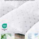 Twin Mattress Topper,3 Inch Thick Pillow Top Mattress Pad,Bamboo Rayon Breathable Cover,Soft Twin Size Shredded Memory Foam Filling Bed Topper for Comfort Sleep Full Support Pressure Relief