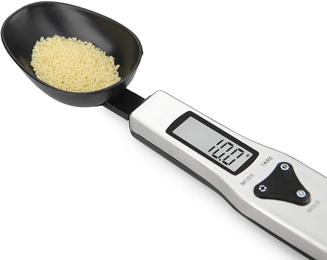 OBEST Kitchen Digital Measuring Spoon Food Scale, Digital Multi-Function Small Digital Spoon Scale, Weight from 0.1 Grams to 500 Grams Support Unit g/oz/gn/ct (Include 2 AAA Batteries)-LCD Display
