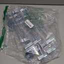 HOUSE DAY 12 Pack 14 inch Clear Plastic Skirt Hangers with Adjustable Clips, Pants Hangers 360-Rotating Swivel Hook, Clip Hangers for Pants, Trousers, Skirts, Jeans, Bulk Plastic Hangers