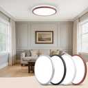BLNAN LED Flush Mount Ceiling Light Fixture with Remote Control, 15.4 Inch 3000K-6500K Dimmable Round Low Profile Ceiling Lamp for Living Room Bedroom Kitchen