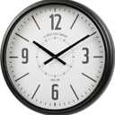 La Crosse Technology 16-Inch Sullivan Black Industrial Quartz Analog Wall Clock - 404-3041C