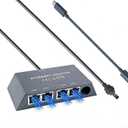 ELUTENG Starlink Multi Port Ethernet Adapter 50cm/1.6ft for Starlink Gen 3 / MINI, 4-Ports Ethernet Dongles RJ45 Interface Wired Extenders with USB C to DC Adapter - 4 Devices Networked Simultaneously